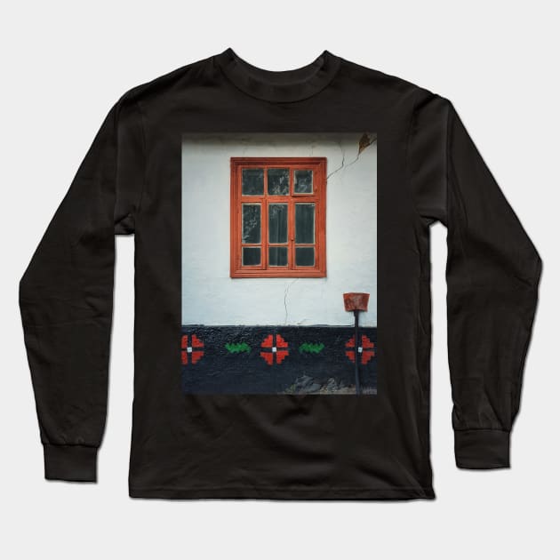 Traditional moldavian house details Long Sleeve T-Shirt by psychoshadow